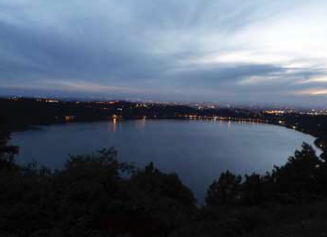 Lake Albano at sunset