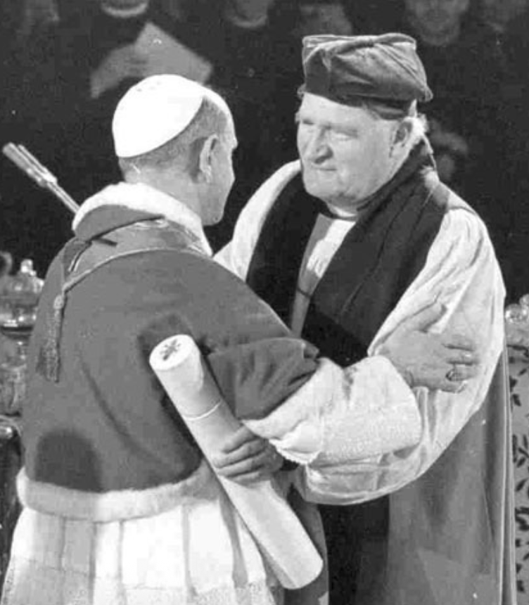Pope Paul VI with Archbishop Michael Ramsey