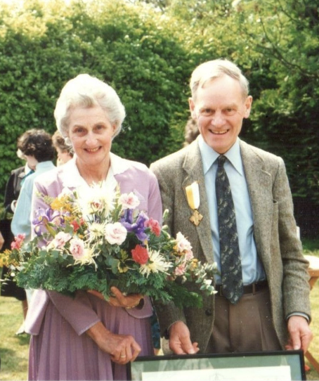 Keith and Clare at St Bartholomew's in 1989 receiving Benemerenti medals