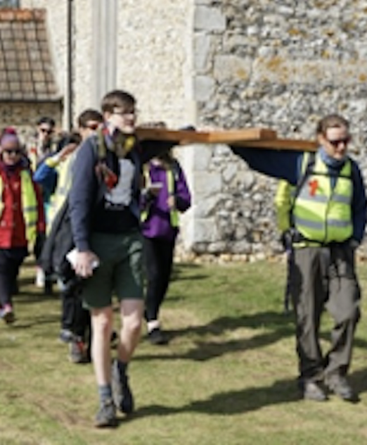 Student Cross pilgrims