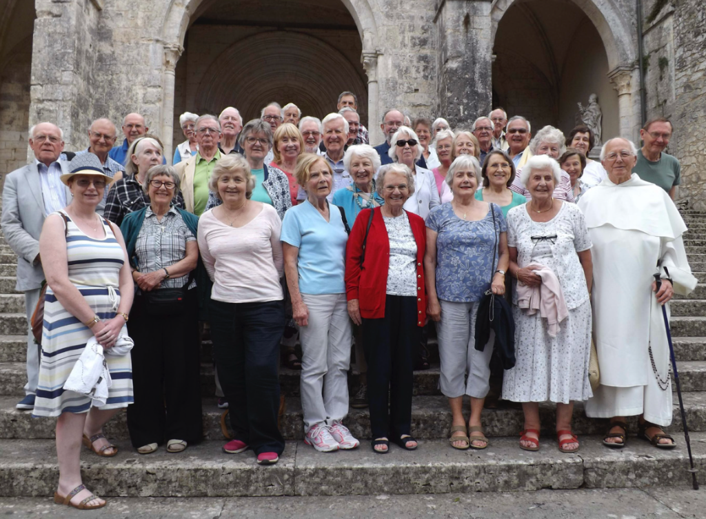 The Newman pilgrims photographed at Casamari