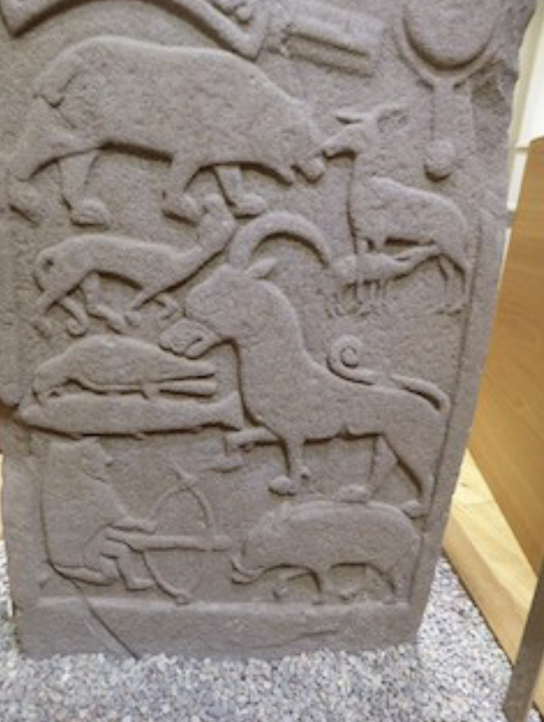 Animals, with a solitary bowman