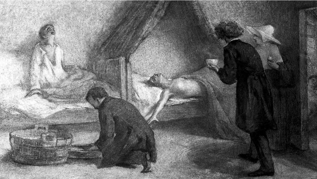 Cholera ward illustration
