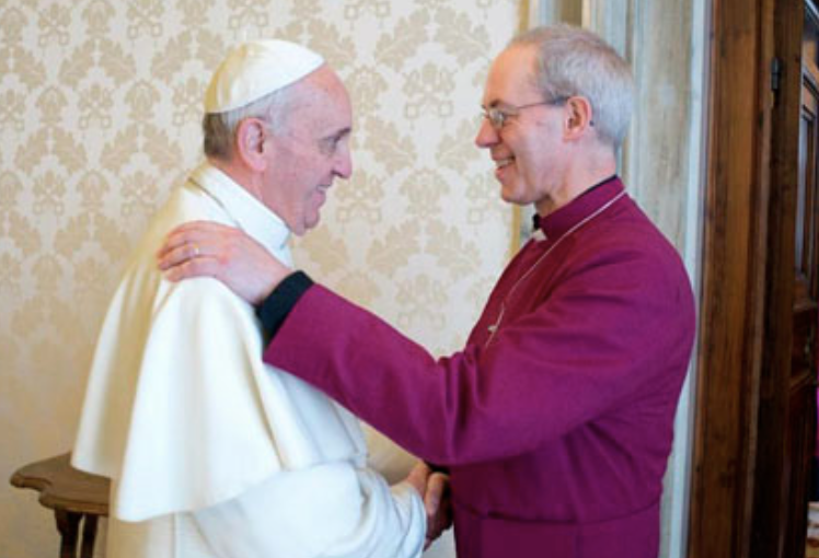 Pope Francis with Archbishop Justin Welby