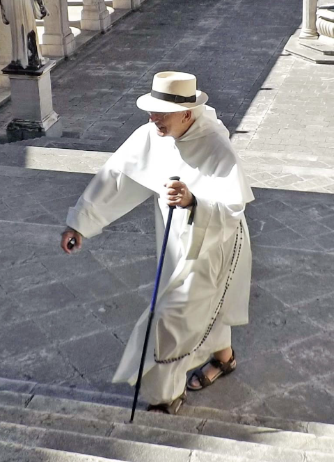 Fr Fabian Radcliffe at Monte Cassino