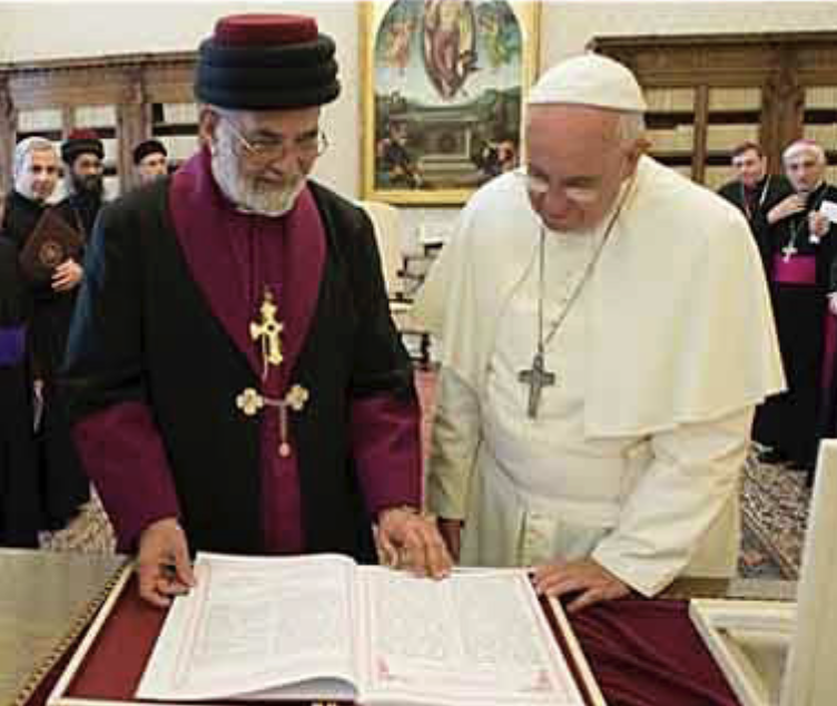 Mar Dinkha IV meets Pope Francis in 2014