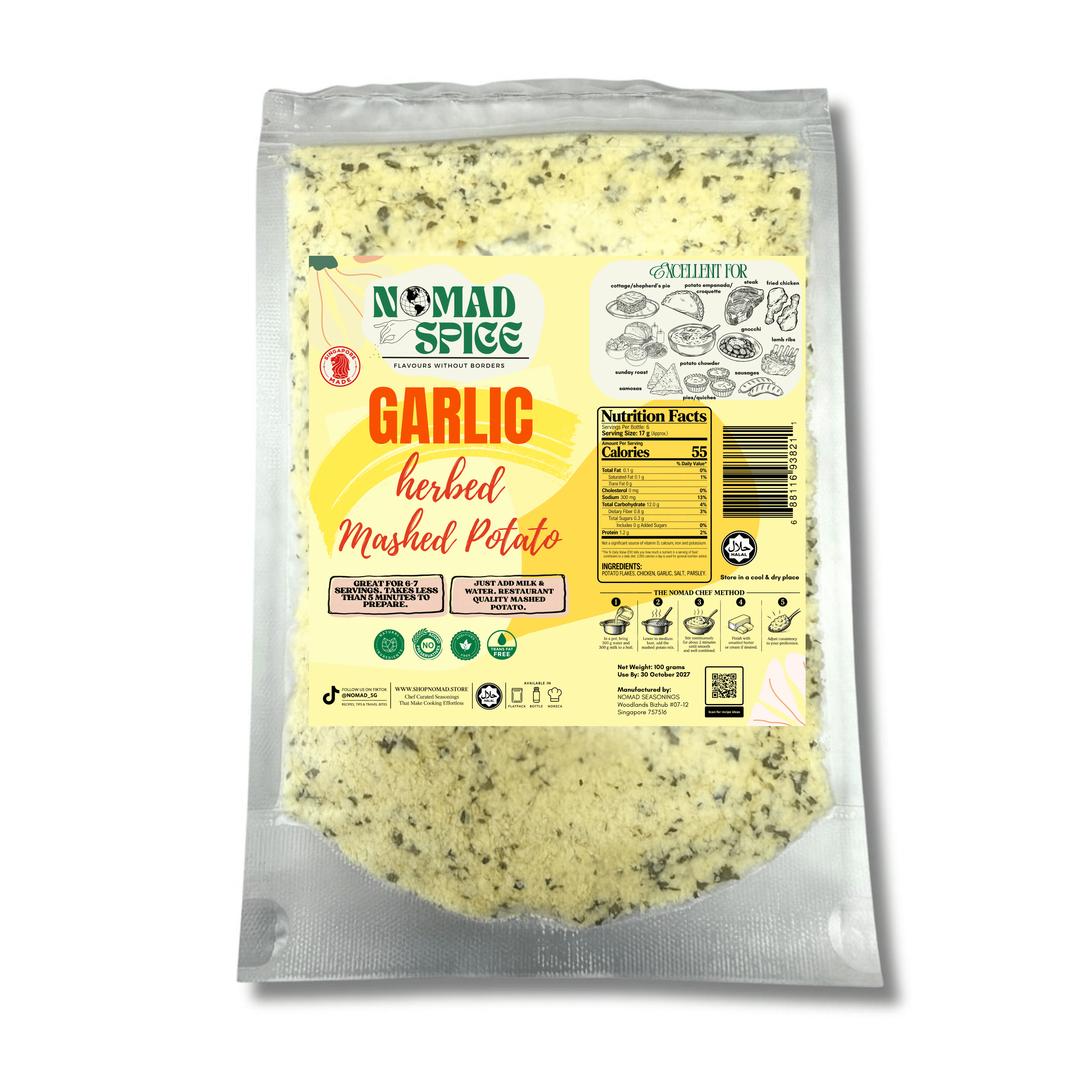 Garlic Herbed Mashed Potato