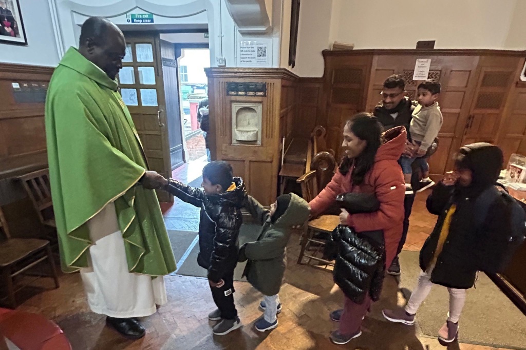 Fr Alex and parishioners