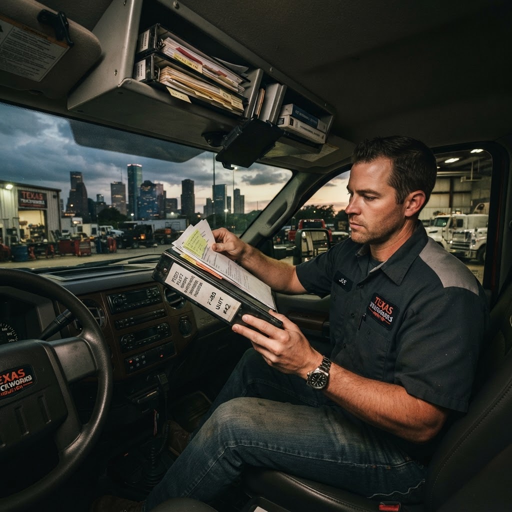 The Paperwork Pit Stop: Mastering Work Truck Organization in Houston