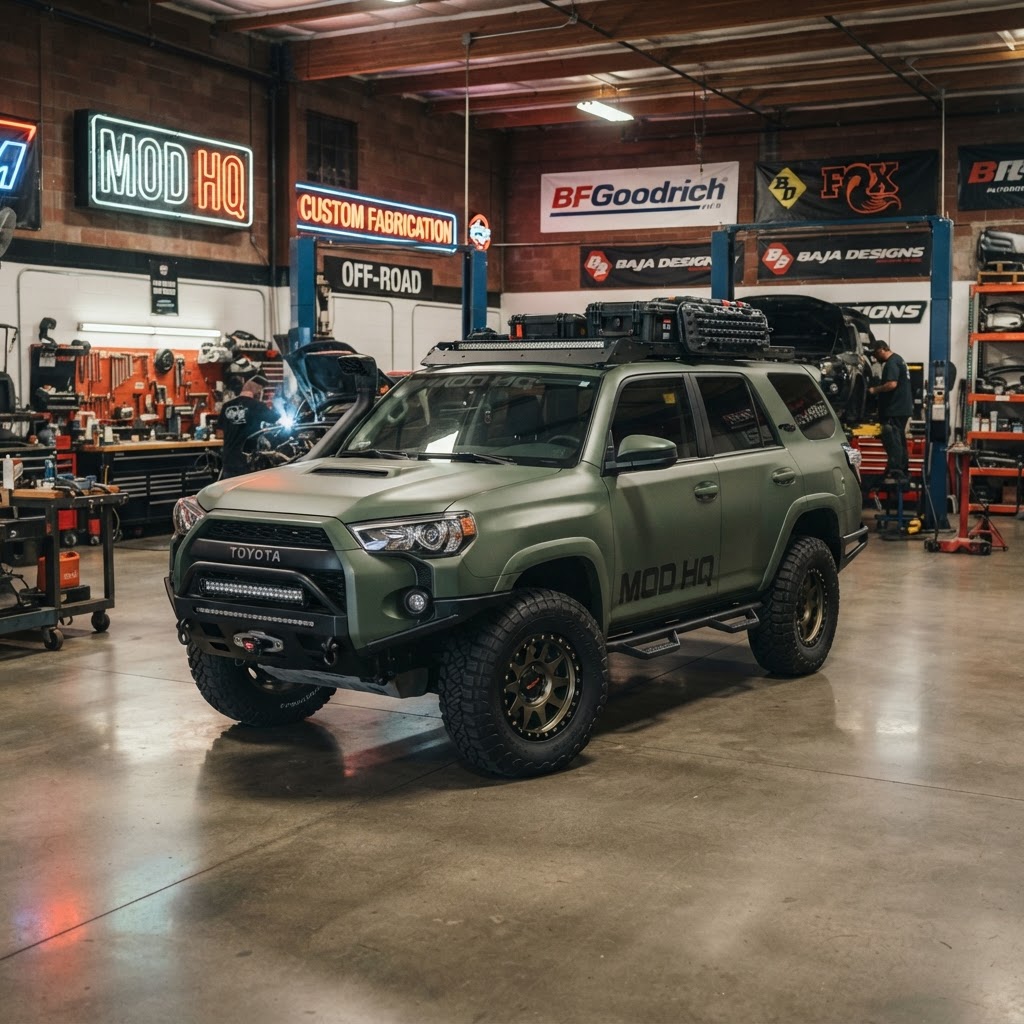 Custom lifted truck with professional vehicle customization in Houston TX - Spectrum Outfitters 2