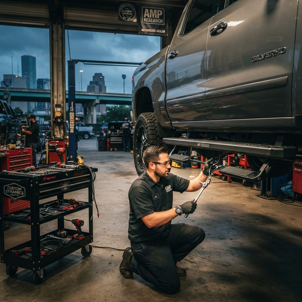 The Cleanest Look in Houston: Why Professional Installation is Non-Negotiable for AMP Research Power Steps