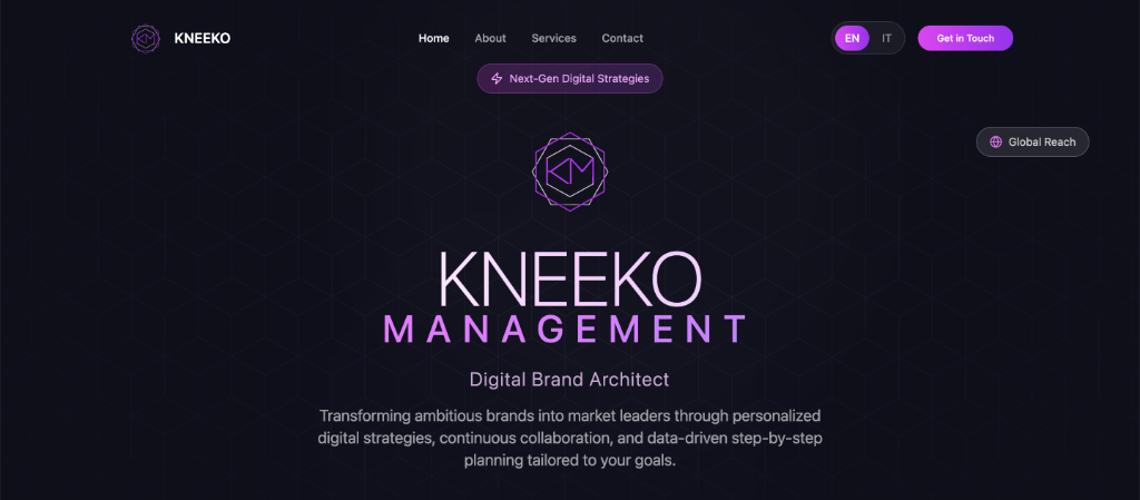 Kneeko Management website preview