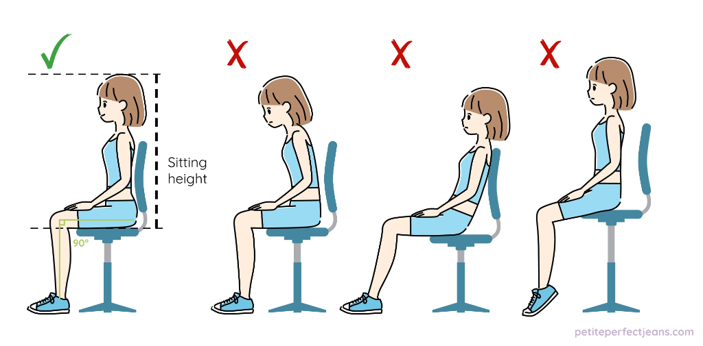 Sitting height measurement illustration