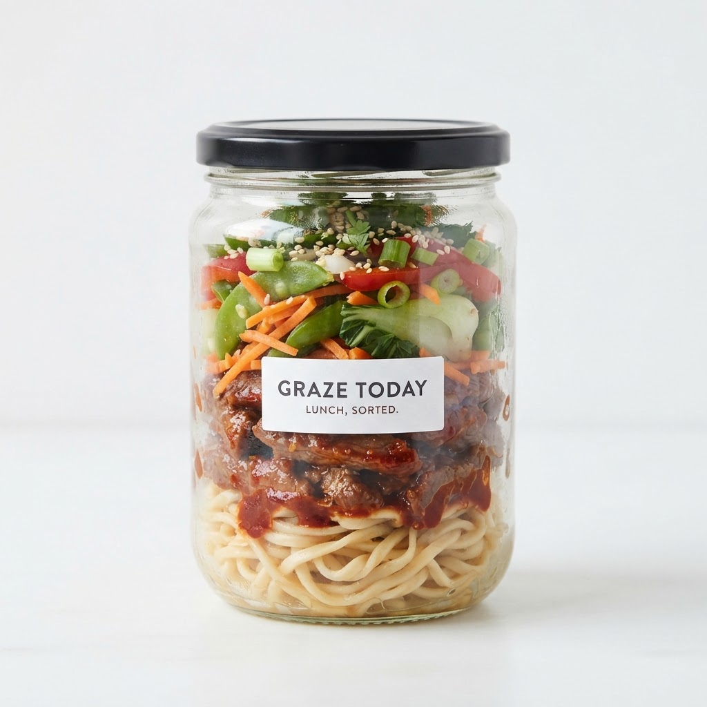 Korean Gochujang Beef Noodle Jar