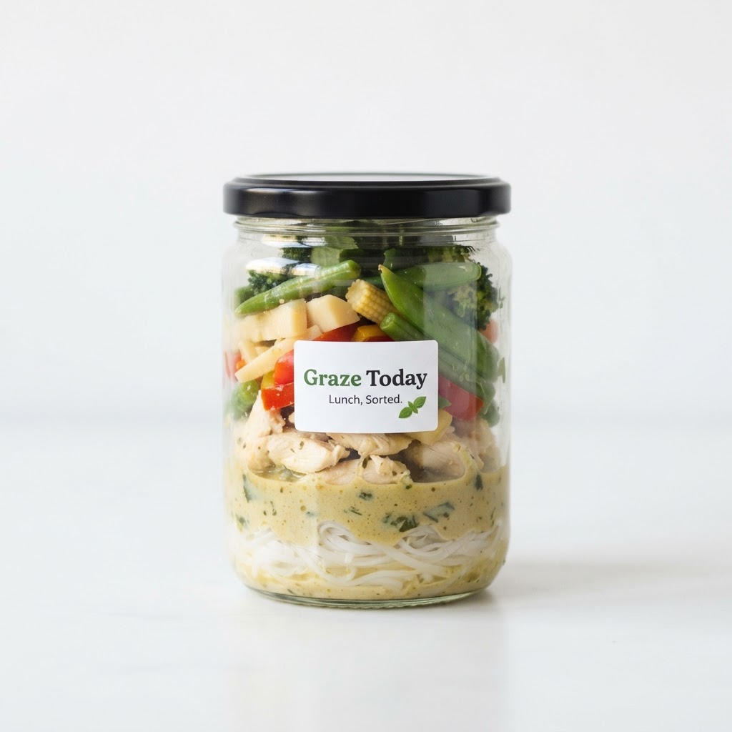 Green Curry Chicken Noodle Jar