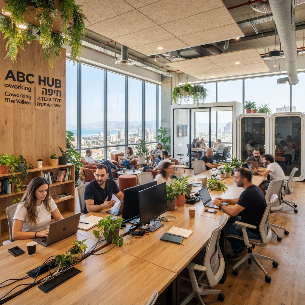 חללי Coworking בחיפה והעמקים: למה יזמים ועצמאיים בוחרים ב-ABC HUB?