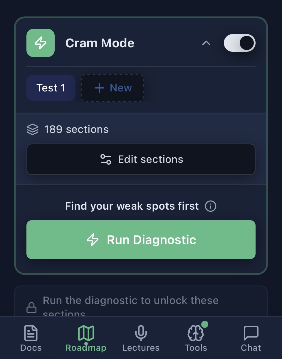 Test coming up? Flip on Cram Mode.
