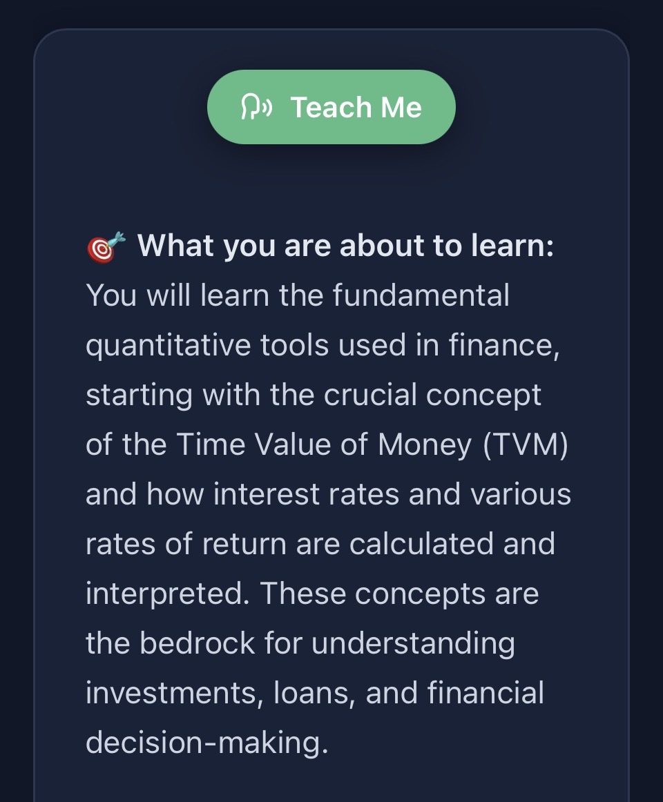 Tap Teach Me and Onyx explains it out loud.