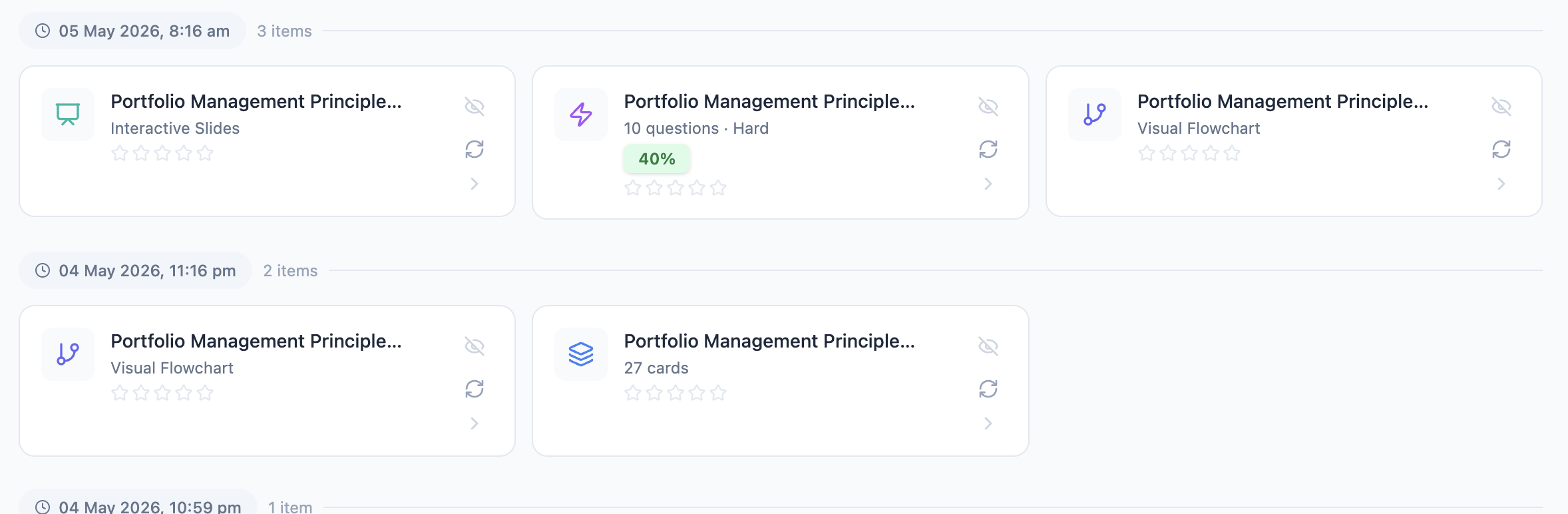 Make as many study tools as you need.