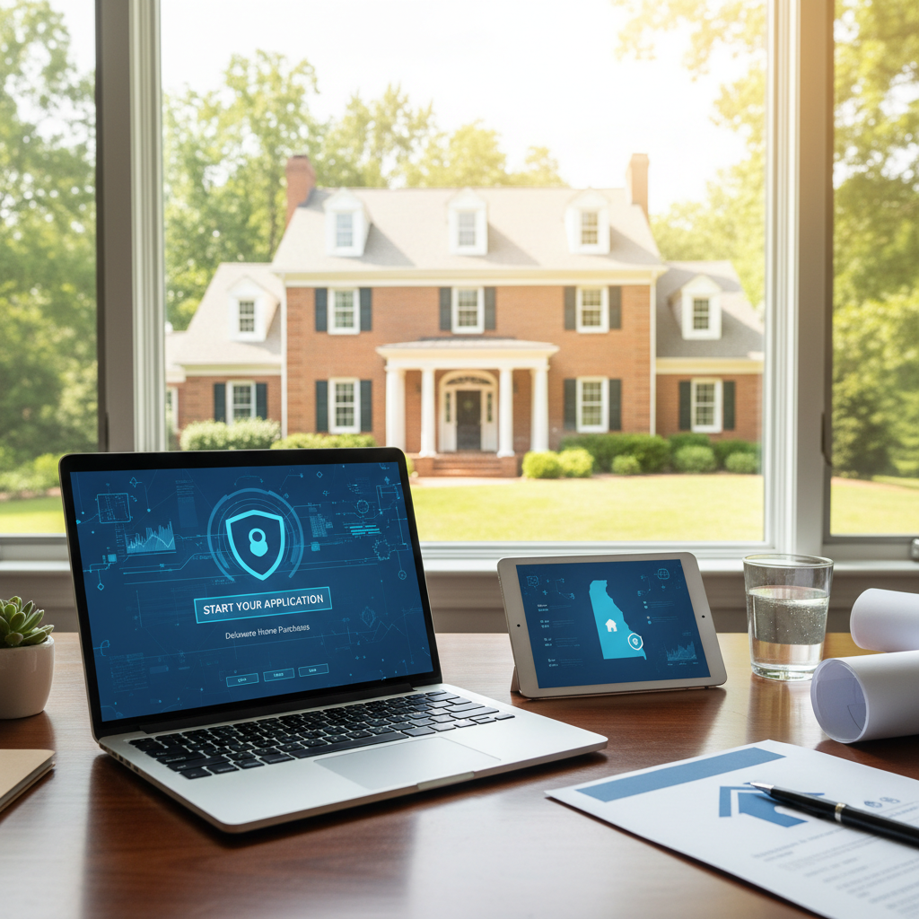 Online mortgage application for Delaware home purchases
