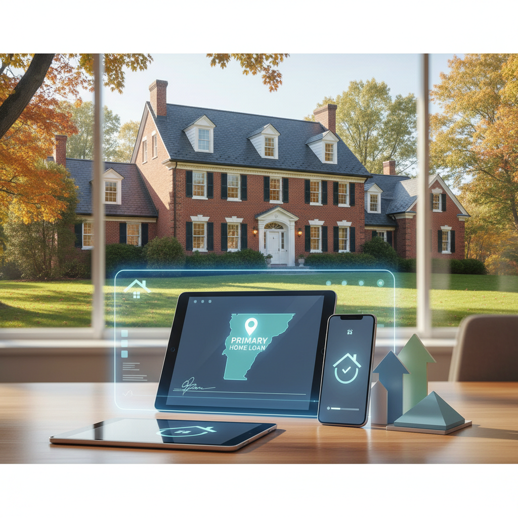 Digital mortgage application for Vermont primary homes