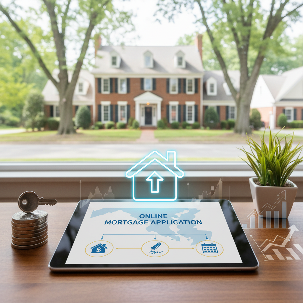 Online mortgage application for Maryland home purchases