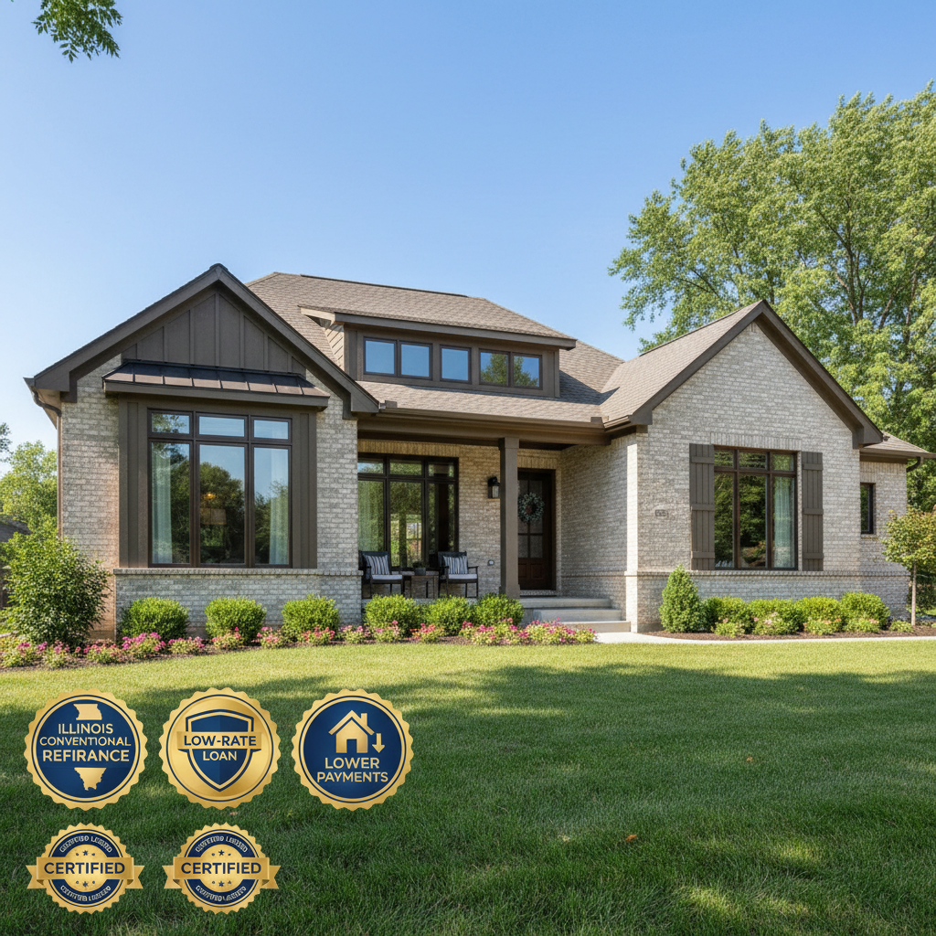 Lowering Monthly Payments with a Conventional Refinance in Illinois for High-Quality Borrowers