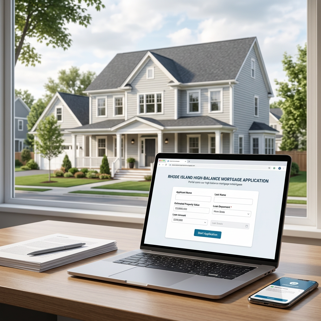 Online application for Rhode Island high-balance mortgages