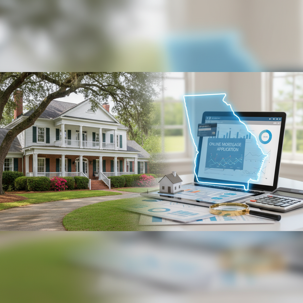 Online mortgage application for Georgia home purchases