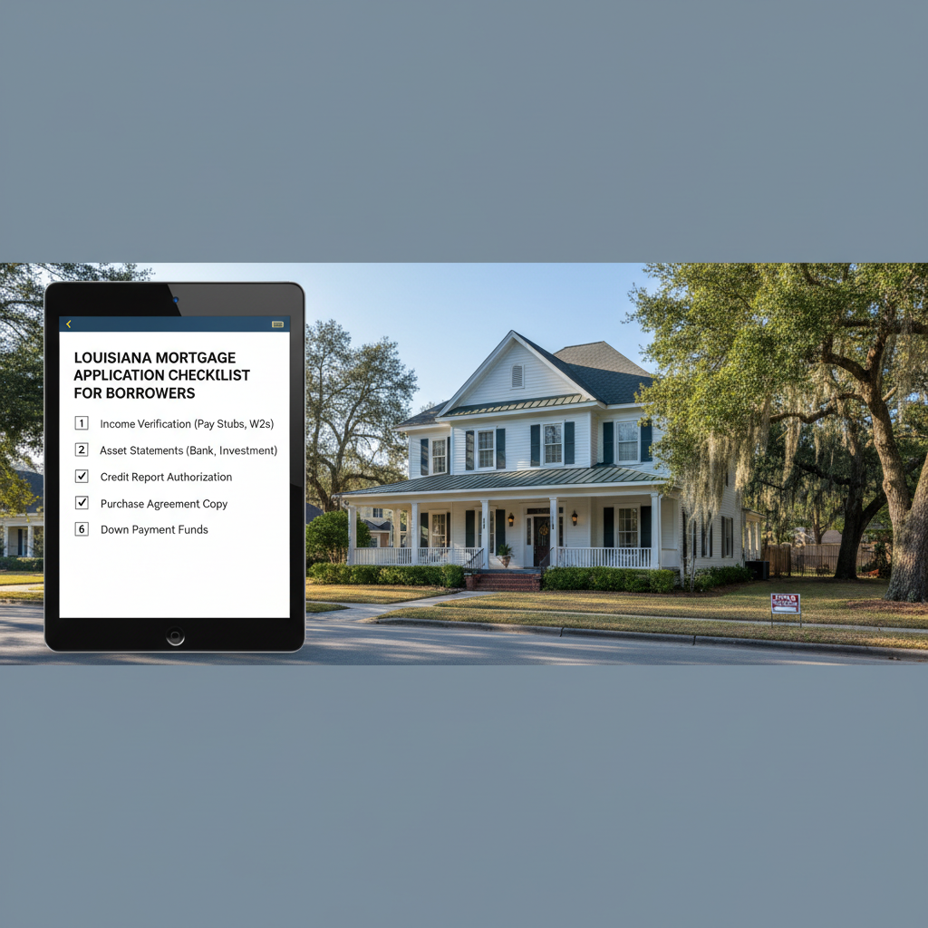 Louisiana Mortgage Application Checklist for Credit-Qualified Borrowers