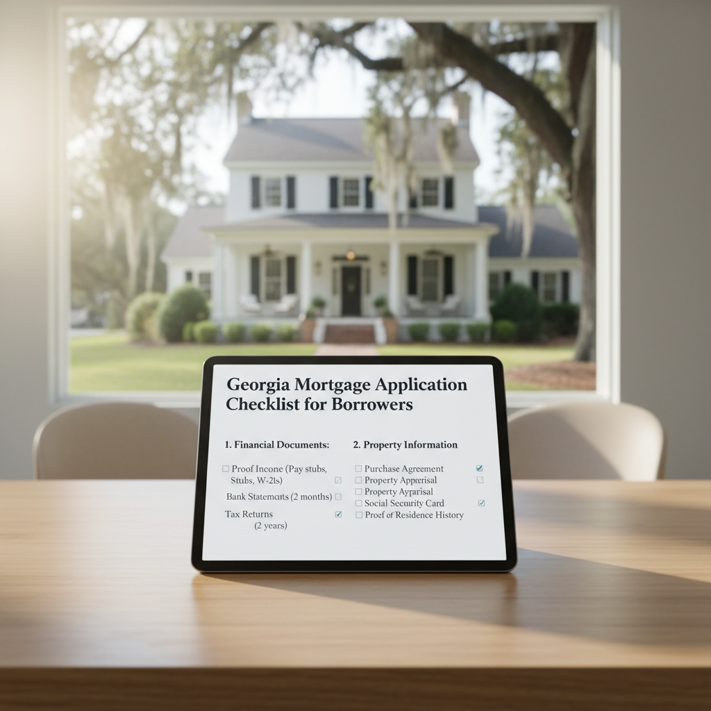 Georgia mortgage application checklist for borrowers