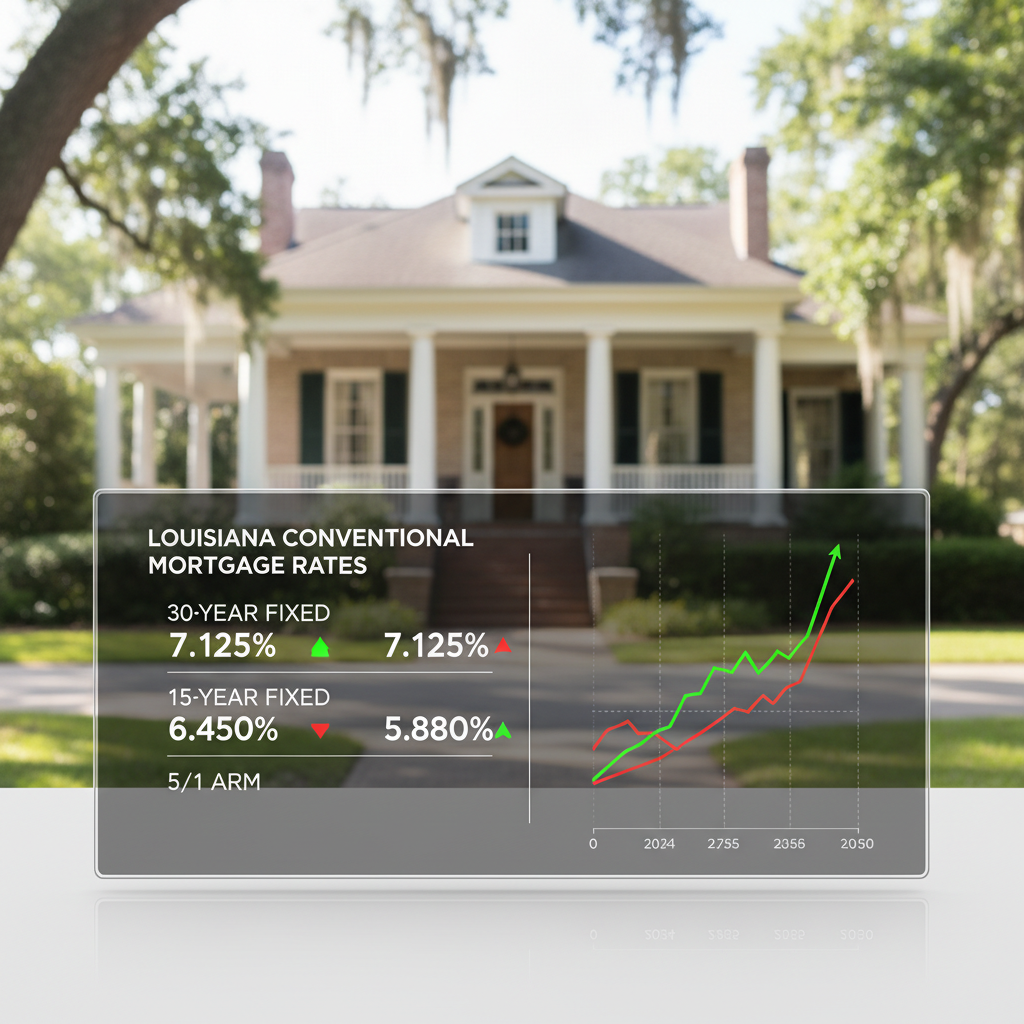 Current Louisiana conventional mortgage rates for home buyers