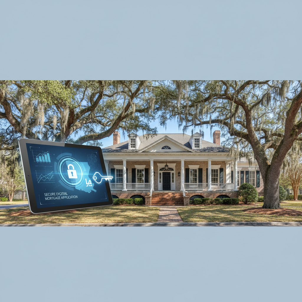 Secure digital mortgage application portal for Louisiana residents