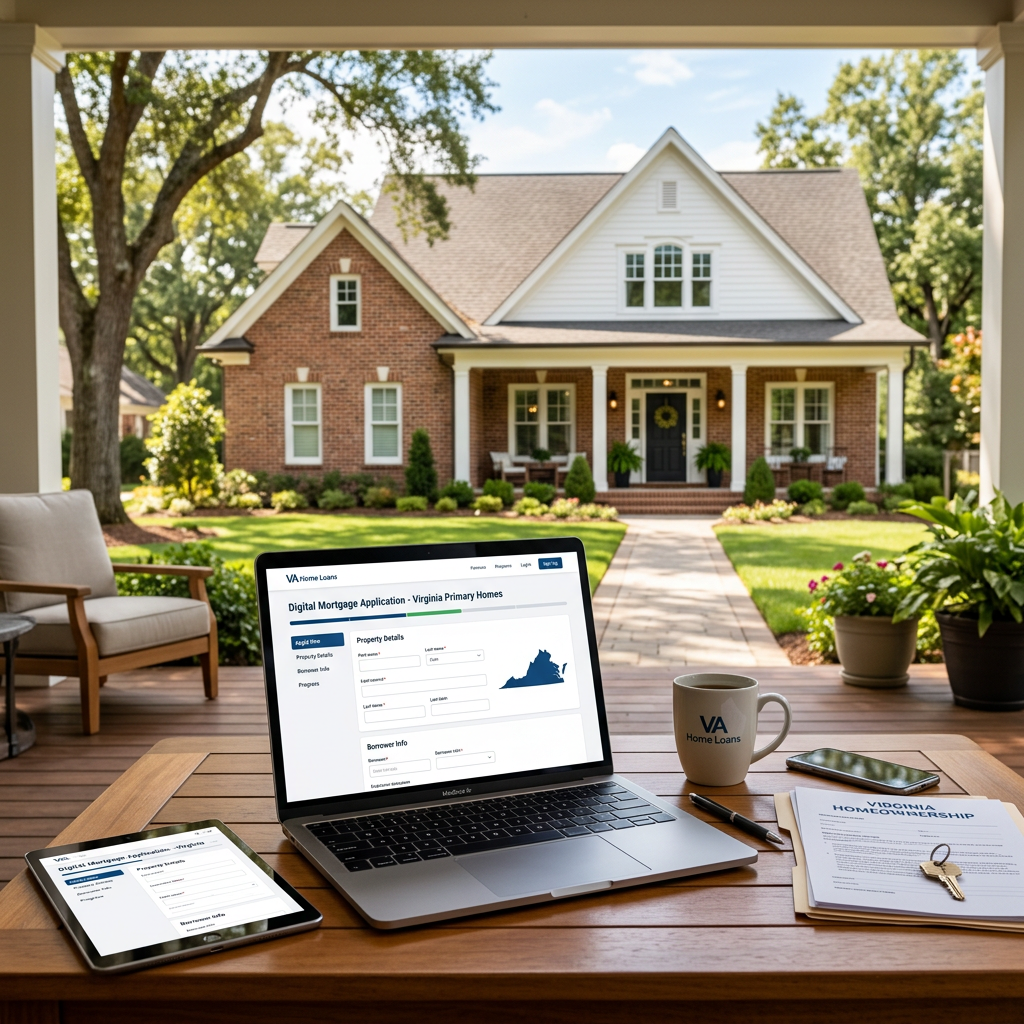 Digital mortgage application for Virginia primary homes