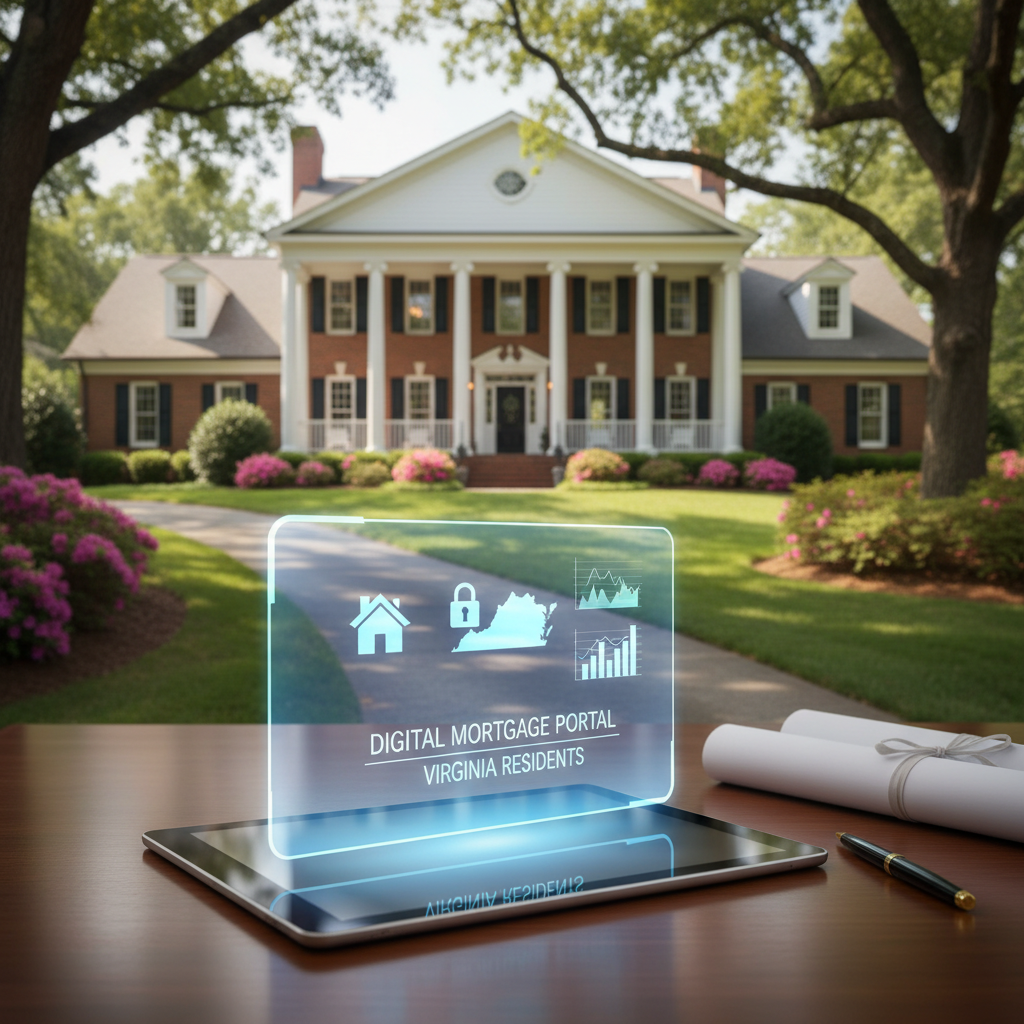 Secure digital mortgage application portal for Virginia residents
