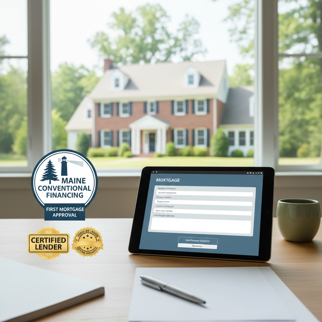 1st mortgage application for Maine conventional financing