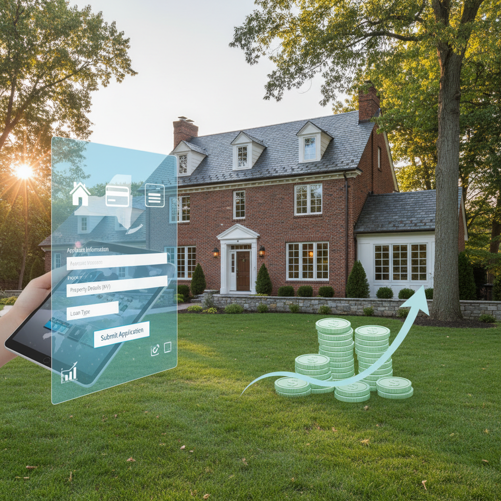 Electronic mortgage application for New York home buying