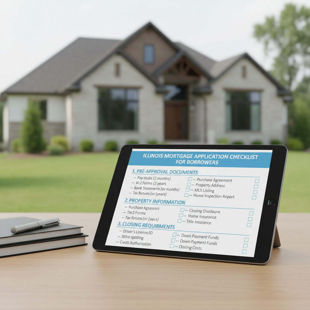 Illinois mortgage application checklist for borrowers