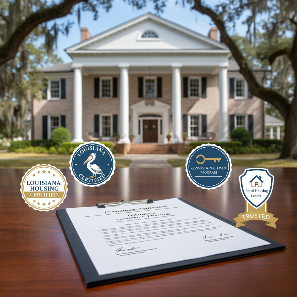 1st mortgage application for Louisiana conventional financing