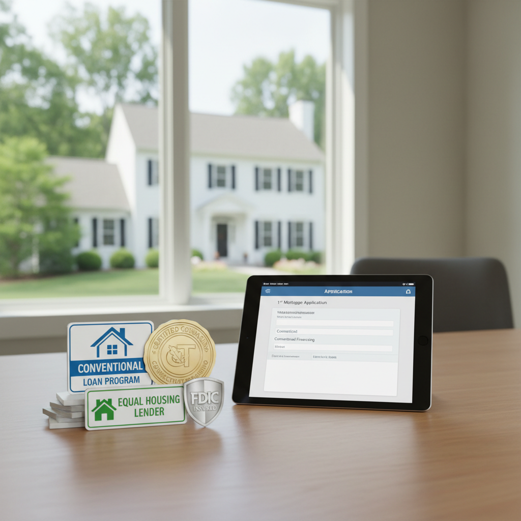 1st mortgage application for Connecticut conventional financing
