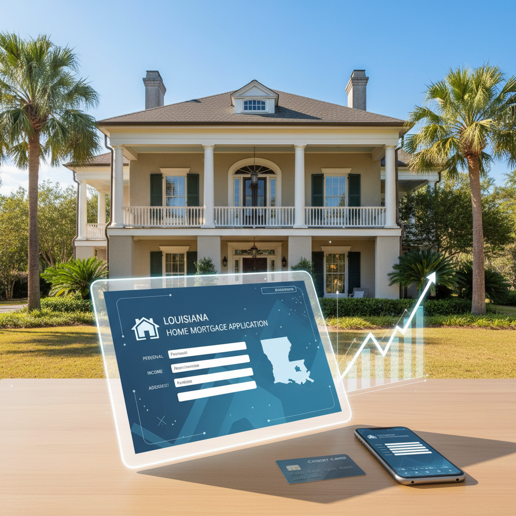 Electronic mortgage application for Louisiana home buying