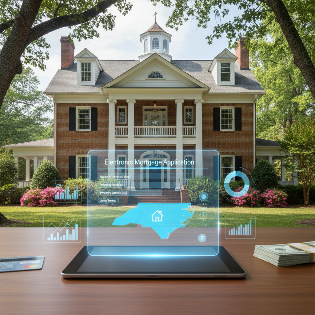 Electronic mortgage application for North Carolina home buying