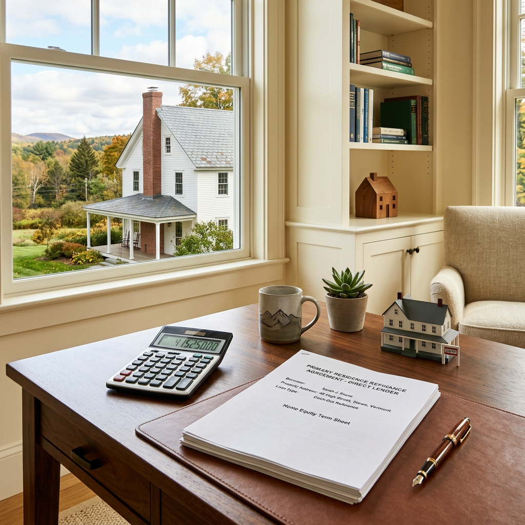 Refinancing a primary residence in Vermont with a direct lender