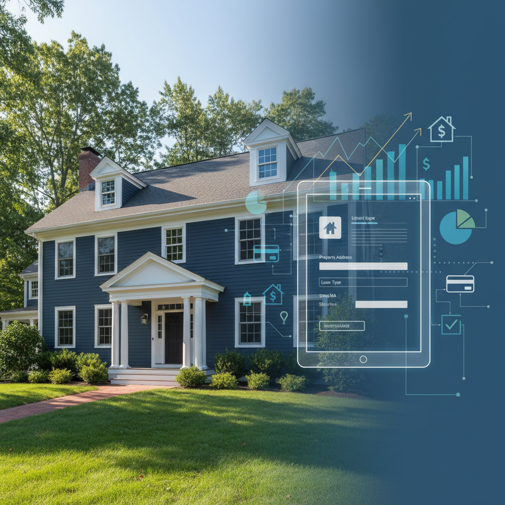 Online mortgage application for Massachusetts home purchases