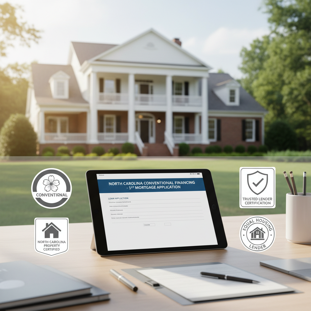 1st mortgage application for North Carolina conventional financing