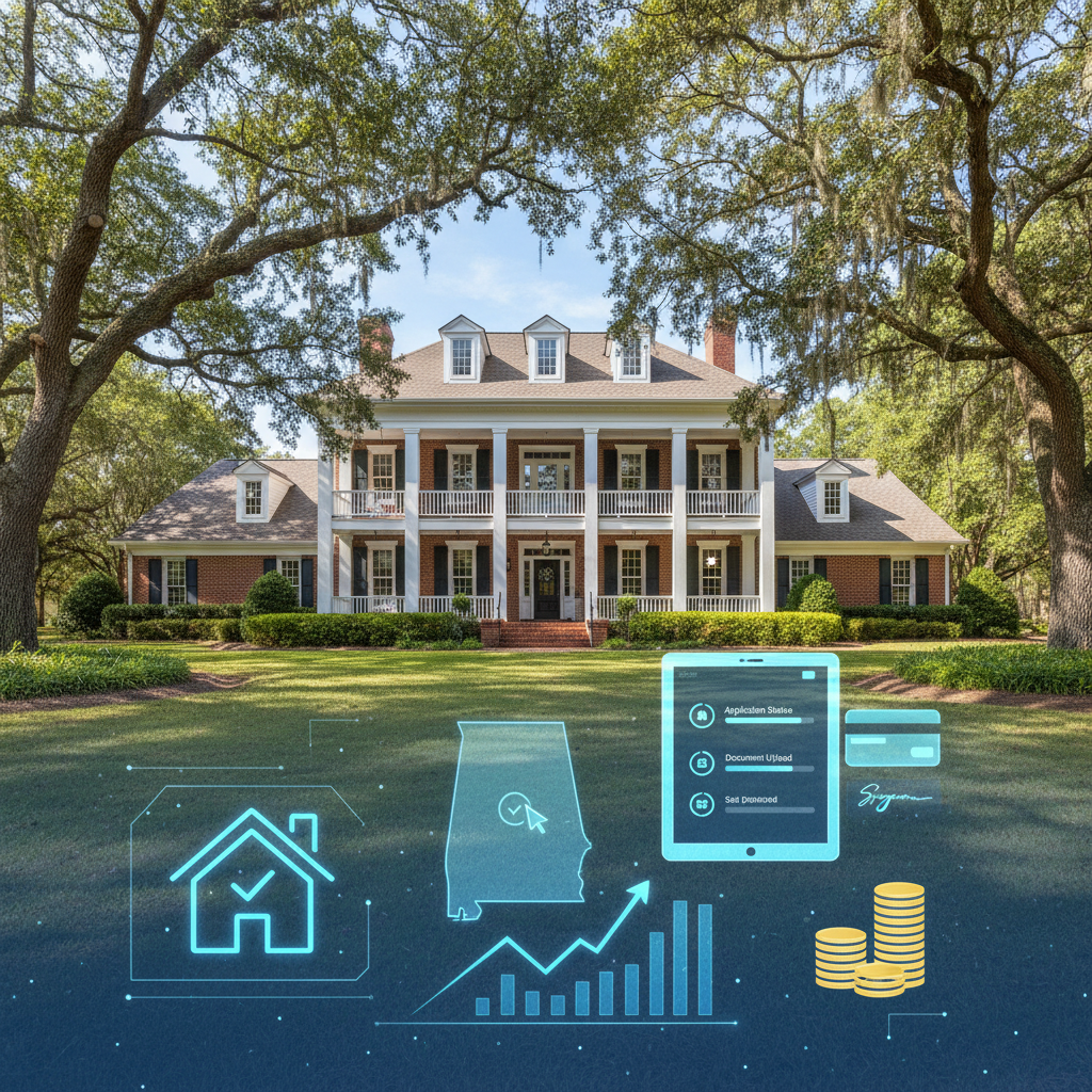 Electronic mortgage application for Alabama home buying