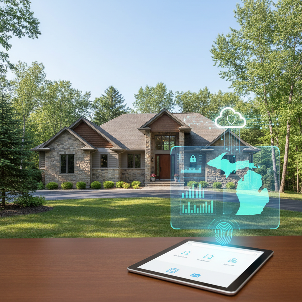 Secure digital mortgage application portal for Michigan residents