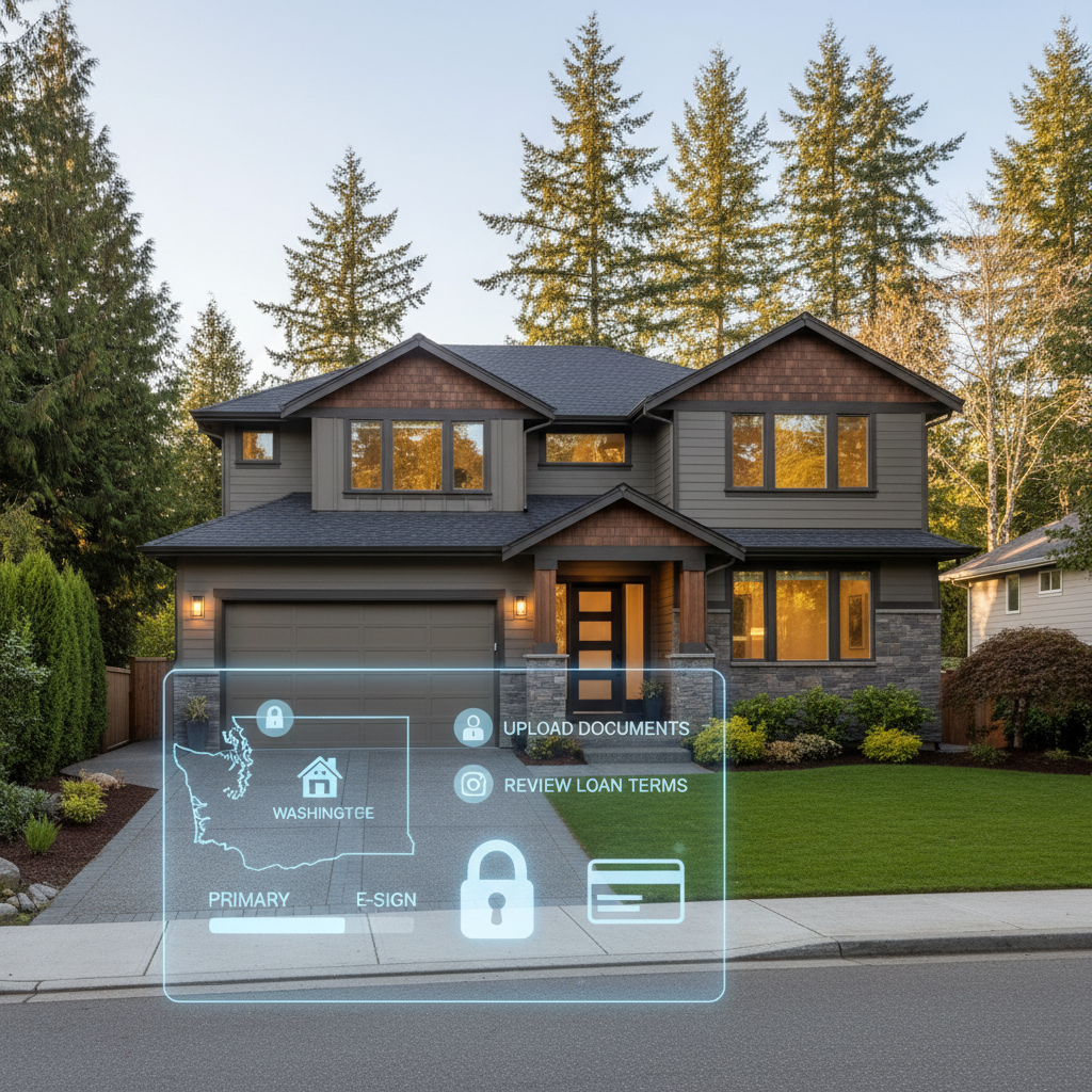 Digital mortgage application for Washington primary homes