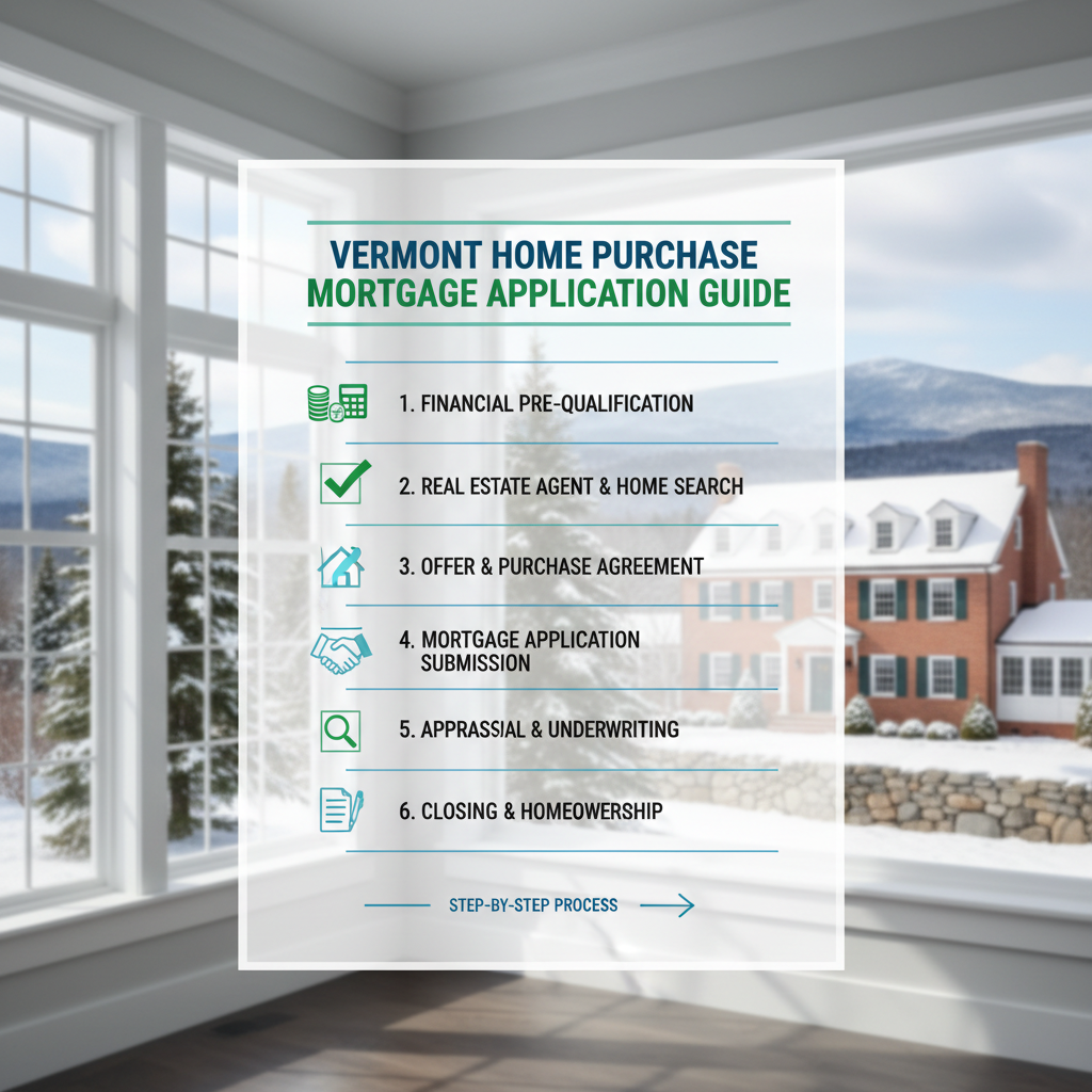 Step-by-step Vermont home purchase mortgage application guide