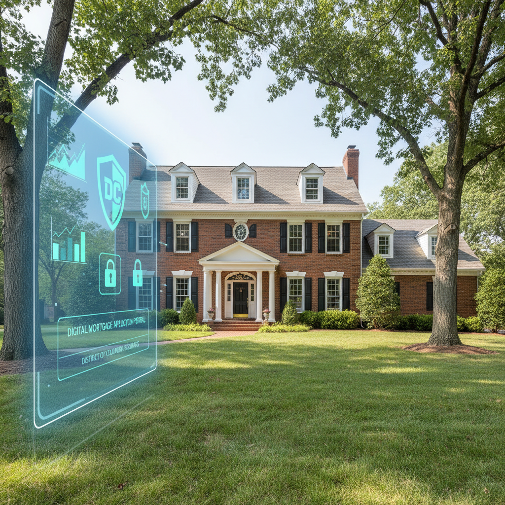 Secure digital mortgage application portal for District of Columbia residents